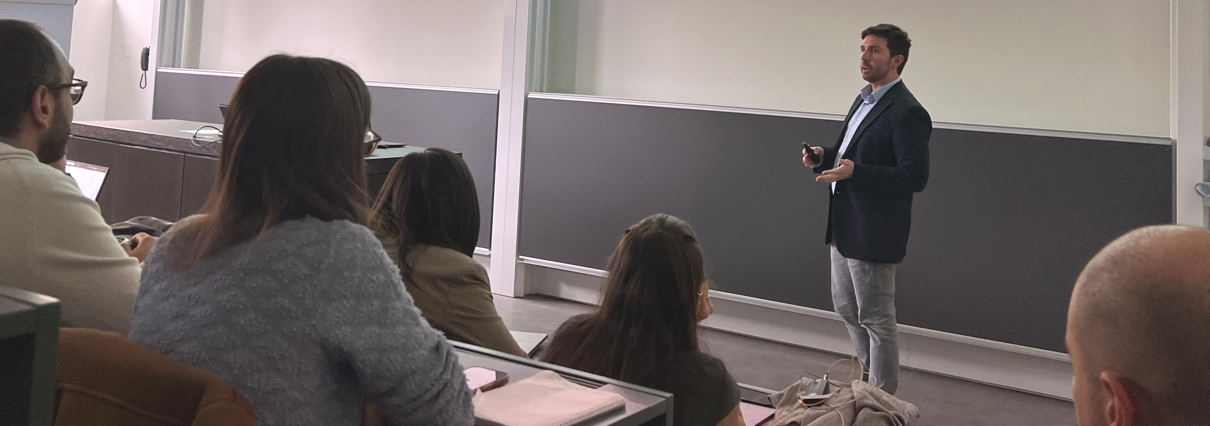 Me giving a talk about my postdoctoral work